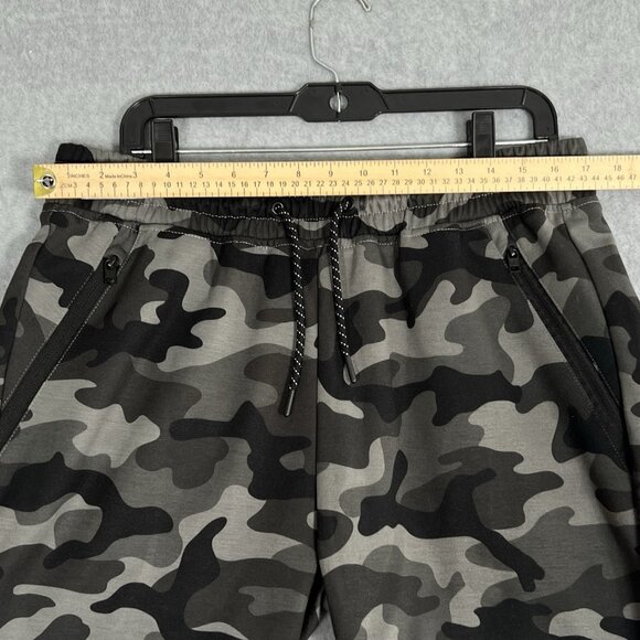 Southpole Men’s Tech Fleece Shorts Sportswear Size Lg Camo Black Grey - Picture 5 of 11